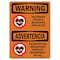 Signmission OSHA WARNING Sign, Pacemaker Patients Bilingual, 14in X 10in Decal, 10" W, 14" L, Landscape OS-WS-D-1014-L-12745 - alternate 1